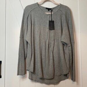 𝅺NWT Gibson waffle button boho long sleeve sz lg